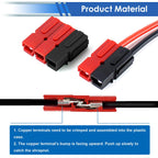 smseace 240Pcs Power Connectors with Crimping Tool 15/30/45 Amp Power Connectors1.5-6mm² (20-10AWG) Quick Disconnect Power connectors Quick Disconnect Terminals Connectors