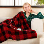 Electric Heated Sherpa Buffalo Plaid Christmas Throw 8 Heating Levels