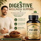 HERBALICIOUS Star Anise Supplement – Organic (Illicium verum) – 100 Capsules – 1000mg – No Fillers, No Preservatives – Immune & Antioxidant Support