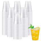 Lamosi 500 Count 9 oz Clear Plastic Cups, 9 Ounce Disposable Cold Drinking Cups for Party, Wedding, Travel, Christmas, Events