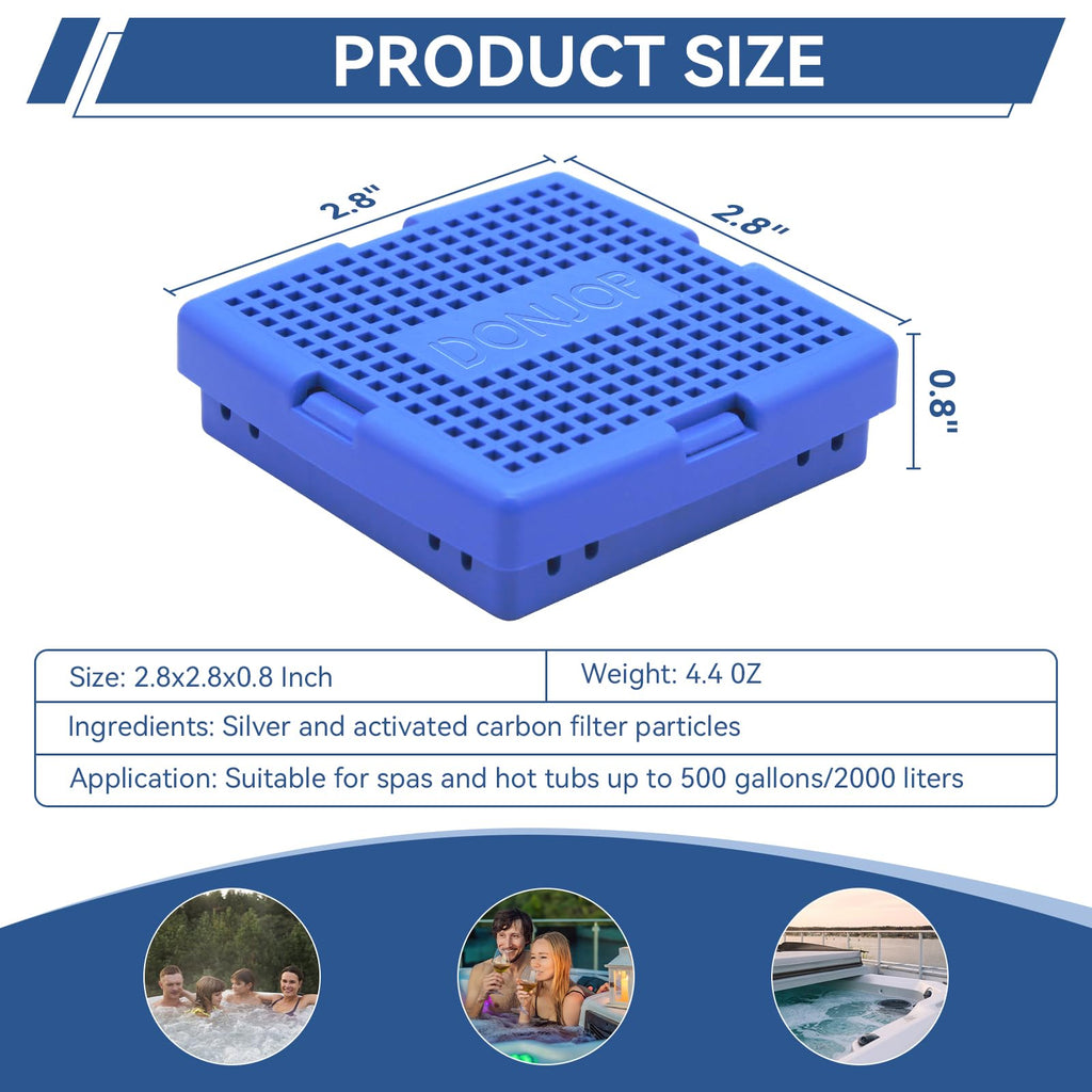 DONJOP Hot Tub Mineral Cartridge for Sundance Spas,Silver Ion Cartridge Can Last for 4 Months,Spa Mineral Cartridges Makes Your Spa Water Clean and Clarified 2 Pack