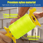 LURKA Mason Line String,#18 540 Feet Braided Construction Nylon Line with 5 Built-in Levels and Spool Fluorescent String Line for Precision Work, DIY, and Gardening (Fluorescent Yellow)