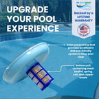 Original Solar Pool Ionizer | Pool Cleaner, use up to 85% Less Chlorine, for Pools up to 35,000 Gal, Lifetime Replacement Program