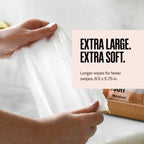 Wipe That Tush Flushable Wipes - 12 Packs of 50, 600 Total - Extra Large & Soft - Hypoallergenic & Fragrance-Free With Aloe & Vitamin E - Septic-Safe