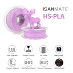iSANMATE High Speed Matte PLA+ 3D Printer Filament, Matte Lilac PLA+ Filament 1.75mm Designed for High Speed 30-600mm/s, Fast Printing Speed PLA, Dimensional Accuracy ±0.02mm, 1kg Spool (2.2lbs)