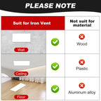 Thaibear Magnetic Vent Covers, 5.5" x 12", 4 Pack Strong Ceiling Vent Covers for Home Wall, Floor Vents Air Register, RV, Home HVAC and AC Vents, Magnetic Vent Cover for Ceiling Iron Register