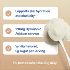 Vital Proteins Collagen Peptides Advanced, Hydrolyzed Peptides with Hyaluronic Acid and Vitamin C - Vanilla Flavor Powder, 21oz