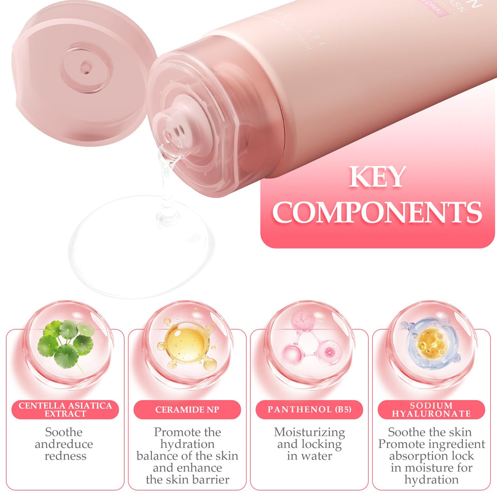 UFNA Collagen Face Mask - Overnight Wrapping Mask - Facial Firming, Elasticity & Hydration - Hydrolyzed Sodium + Panthenol +Niacinamide for Reduce Dullness & Promote Smoother Skin Texture - 75ml
