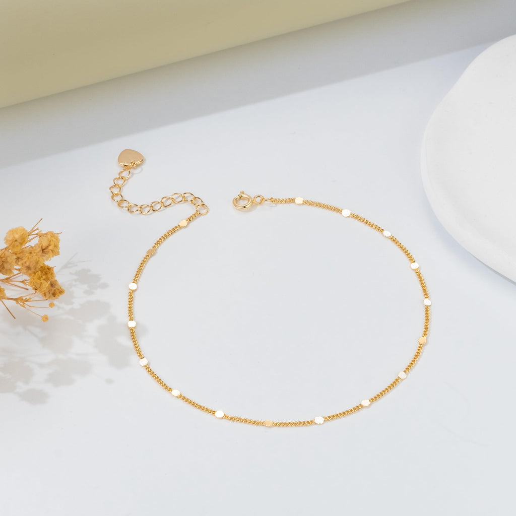 AOZELAN 14K Gold Anklets for Women Gold Ankle Bracelets for Women