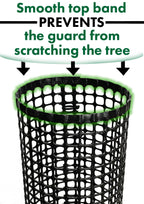 Voglund Nursery Mesh Tree Bark Protector Guard 36 Inches Tall (5 Pack) Heavy Duty Plastic with Zip Ties