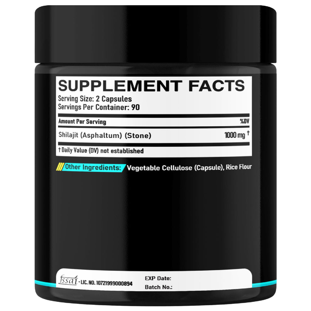 DEDICAD 1000Mg Shilajit Capsules - 180 Counts - Shilajit Supplement for Body Balance, Heart, Brain & Immune Health Support - Contains Natural Fulvic, Humic Acid & 85 Others