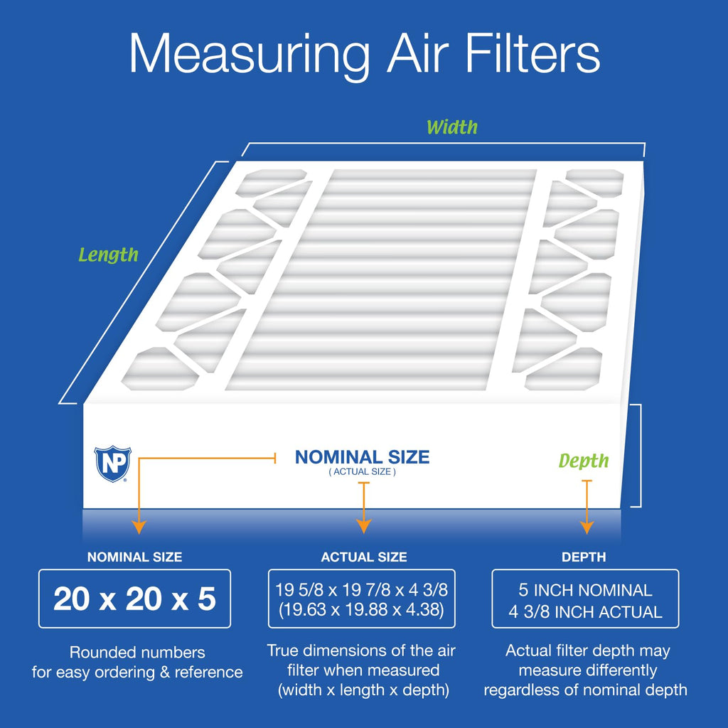 Nordic Pure 20x20x5 Honeywell/Lennox Replacement MERV 12 Air Filter 1 Pack