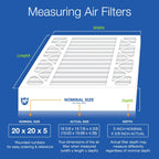 Nordic Pure 20x20x5 Honeywell/Lennox Replacement MERV 12 Air Filter 1 Pack