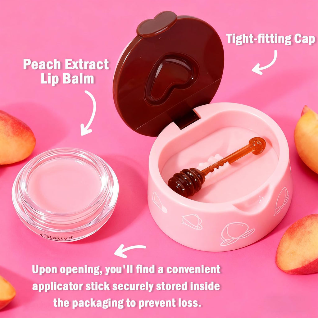 8PCS Bee Lip Balm Lip Mask Honey Pot, Mothers Day Party Favors, Strawberry, Watermelon, Apple Lime, Cherry, Mint, Coconut, Peach, Moisturizing Honey Balm Bulk Gifts, Teacher Appreciation Gifts