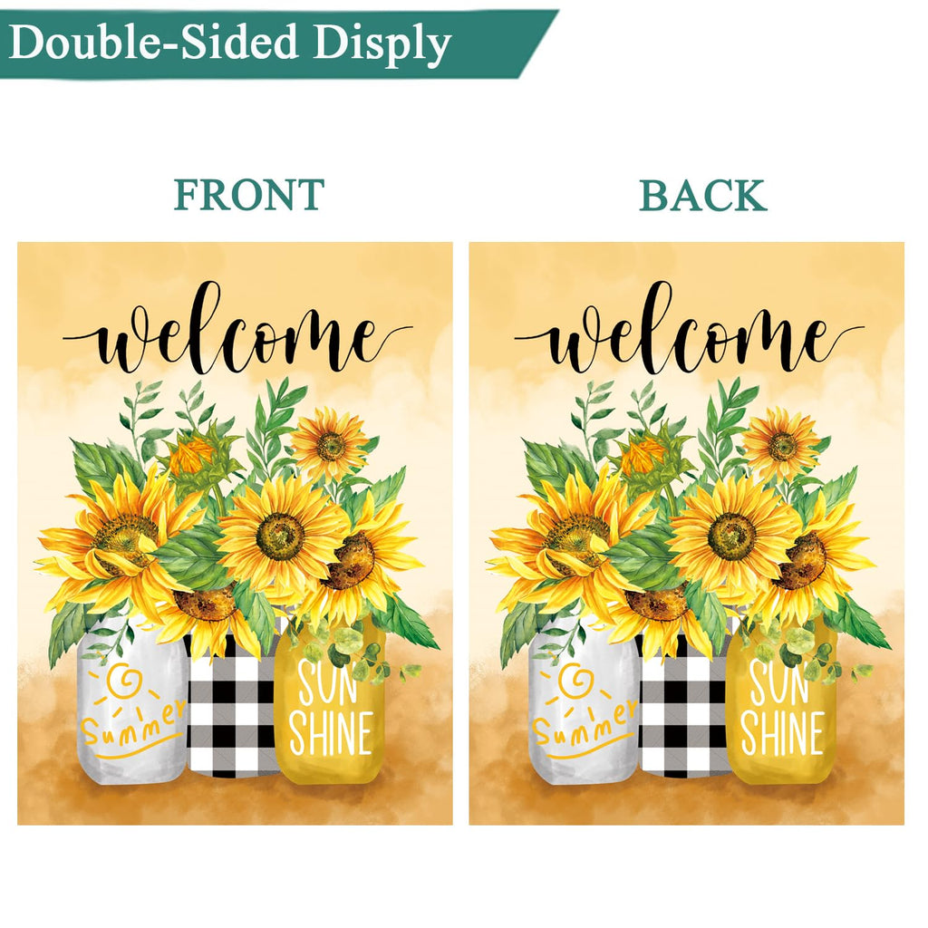Seasonal Garden Flags Set of 12, Double Sided 12 x 18 Inch Yard Flags