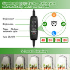 Grow Lights for Indoor Plants, Full Spectrum LED Tabletop Plant Lights for Indoor Growing, Dual-Head Gooseneck Plant Lamp with 5 Dimmable & Auto On/Off 4/8/12/18H Timer, Height Adjustable 9.8-25''