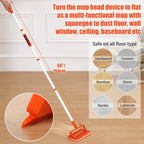 Qaestfy Ceiling Fan Cleaner Duster with 62.5‘’ Extendable Long Handle Ceiling Fan Blade Cleaning Tool, Reusable Chenille & Microfiber Mop Head for Dusting Ceiling Fan Baseboard Wall Floor