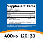 Nutricost Phosphatidylserine 400mg, 120 Capsules - Soy Free, 30 Servings, Vegetarian Friendly, Non-GMO, Gluten Free
