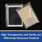 iMailer - 500 Count - 12" x 15", Self Seal 1.6 Mil Clear Plastic Poly Bags with Suffocation Warning for Clothing, T-Shirts, Pants-Resealable Adhesive,Not Strong