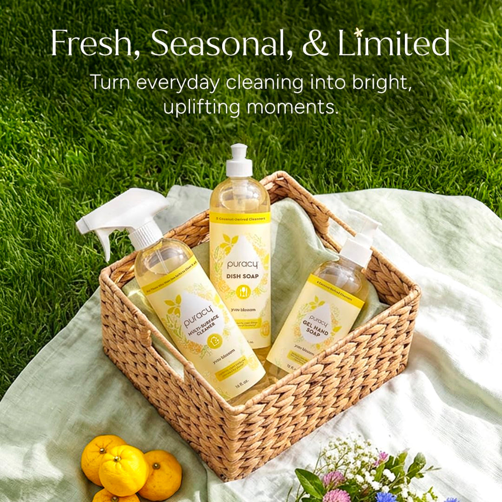 Puracy Organic Hand Soap, For the Professional Hand Washers We've All Become, Moisturizing Natural Gel Hand Wash Soap, Liquid Hand Soap Refills for Soft Skin (12 fl.oz, Yuzu Blossom) 2-Pack