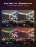 Govee COB LED Strip Light Pro, LED Lights for Bedroom Compatible with Alexa, Google Assistant and Matter, RGBICW Light with Warm White, Smart Strip Light, Color Changing, for Cabinet, 16.4ft