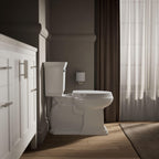 KOHLER K-4774-0 Brevia Elongated White Toilet Seat with Quick-Release Hinges And Quick-Attach Hardware For Easy Clean, White