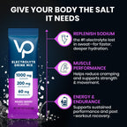 Venture Pal High Sodium Sugar-Free Electrolyte Powder Packets - Hydration Packets with Sodium, Potassium & Magnesium | Zero Calories | Vegan, Keto, and Paleo Friendly | 30 Sticks