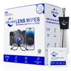 ARCHXX 400 Count Lens Wipes for Eyeglasses, +1 Clip-On Pouch Microfiber Lens Cleaner, Individually Wrapped Pre-Moistened Eye Glasses Cleaner Wipes for Glasses, Sunglasses, Camera Lenses, Streak-Free