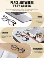 HEEYYOK 1.75 Readers For Women Small Face Womens Reading Glasses Cat Eye 4-Pack Cheaters Reading Glasses Comfort Spring Hinge