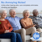 Hearing Aids for Seniors, Invisible Hearing Amplifiers with Noise Cancelling, Rechargeable Hearing Aids for Severe Hearing Loss Adults, Comfort In-ear Hearing Devices(Black&Skin)