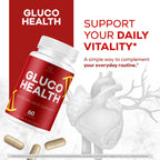(2 Pack) Gluco Health Capsules - GlucoHealth Support Pills Premium Plus All Natural Ingredients Advanced GlucoHealth Formula Maximum Strength for Overall Health & Wellness, 120 Capsules for 2 Months