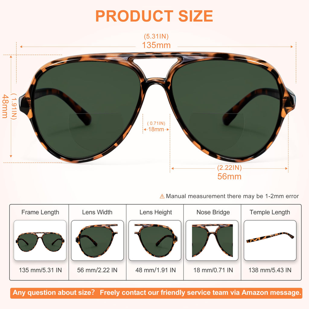 EYEGUARD 3 Pack Retro Aviator Bifocal Reading Sunglasses for Women Men UV400 Protection Classic Square Sun Readers 2.50