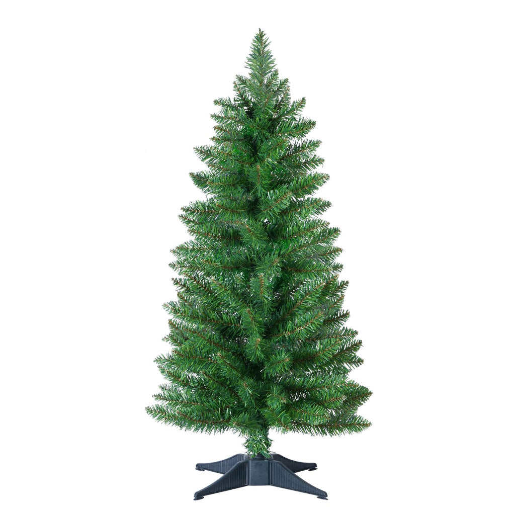 3ft Artificial Christmas Tree, Mini Xmas Pine Tree with 4-Leg Stable Plastic Base, Small Tabletop Christmas Tree for Home Office Holiday Party Indoor Decoration