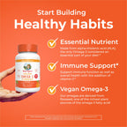 MARYRUTH'S Vegan Omega 3 Gummies for Adults | 2 Month Supply | Sugar Free Supplement with Vitamin C | Flaxseed Oil Immune Support | Overall Wellness | No Fish Taste | 60 Count