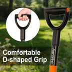 AgroPro Shovel for Digging, Heavy Duty Garden Shovel with Ergonomic D-Handle, Small Shovel for Planting, 32 Inches