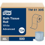 Tork Bath Tissue Roll Advanced 2-ply, Biodegradable 4x3.75", 500 sheets/roll, 48 rolls/case, TM6130S