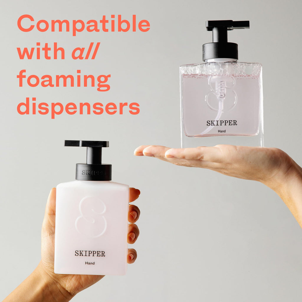Tirtyl Skipper Foaming Hand Soap Tablet Refills - 12 Pack - 96 fl oz total (12x 8 fl oz) - Rebranded - Compostable Packaging - Bergamot, Blue Cypress & Sage