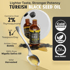 MAJU Black Seed Oil - 3 Times Thymoquinone, Cold-Pressed, 100% Turkish Black Cumin Seed Oil, Liquid Pure Blackseed, Glass Bottle, 8 oz