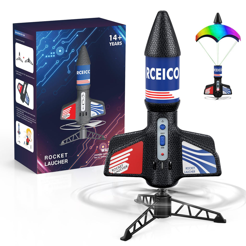 Rceico Rocket Launcher, 170 Feet of Flight Altitude, Model Rocket Kits with Launch Set, Ultra-high Flying Rocket, Rocket Toy, Kids Outdoor Toys, Gift for Kids Ages 8-12 Children's Day Gift