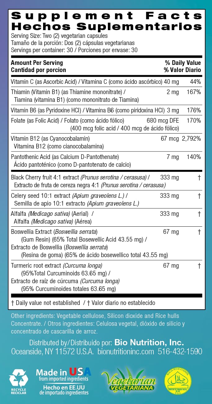 Bio Nutrition 2 Pack Urilow 60 Vegetarian Capsules | Natural Support for Urinary Health | Promotes a Healthy Uric Acid Balance