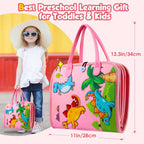 Winblo Toddler Busy Board - Montessori Toys for Toddler Girl Birthday Gift, Educational Learning Sensory Busy Book for Toddlers Girls, Toddlers Activities Toy for Airplane Car Travel