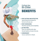 ProTeam Spa Di-Chlor - Hot Tub Chlorine for Hot Tubs and Spa Sanitizer for Hot Tub with SplashWiz Hot Tub Chemicals Care Guide - Made in USA (1 lb)