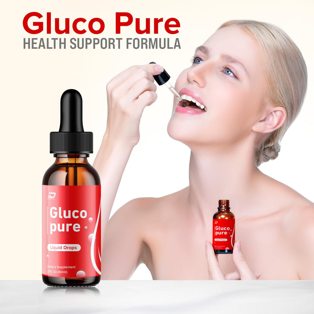 Gluco Pure Drops Healthy Formula - Dietary Supplement Drops - Extra Strength GlucoPure Liquid Drops, Gloco Pure Drops Reviews (5 Pack – 5 Month Supply)
