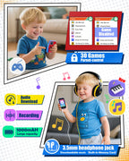 Byserten Kids Phone 3.5'' Touchscreen with Dual Camera & Learning Games