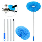 Ceiling Fan Duster Retractable Ceiling Cleaner Reusable Microfiber Ceiling Fan Blade Cleaner Duster with Extension Pole 13 to 50 inch for Furniture Bookshelves Wall Door Blue