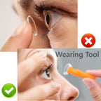 DHSUUUUP 8 Pack Scleral Lens Inserter Tool, Ventless Contacts Inserter Applicator for Hard Contact Lenses, RGP & Prosthetic Eyes, Individual Container, Safely, Comfortably, Orange