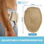 Everyday Medical Inguinal Hernia Support Belt for Men I Fits Left or Right Side I Post Surgery Men and Womens Hernia Support Truss for Inguinal, Groin Hernias I Adjustable Waist Strap I Beige | S/M