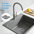 Hibbent 6 Pieces Drain Stopper, Rubber Kitchen Sink Drain Plug with Pull Ring for Bathtub, Kitchen, Bathroom and Laundry Sink in 6 Different Sizes, Grey