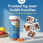 GOJOY Kids Omega 3 DHA Gummies – No Fish Burps, No Sugar – Brain, Eye & Immune Support – Plant-Based Omega-3 from Algae – Vegan, Clean DHA for Toddlers, Children & Kids Ages 3+
