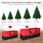 Bstge Christmas Tree Storage Bag, 7.5 ft, 600D Oxford, Red Black